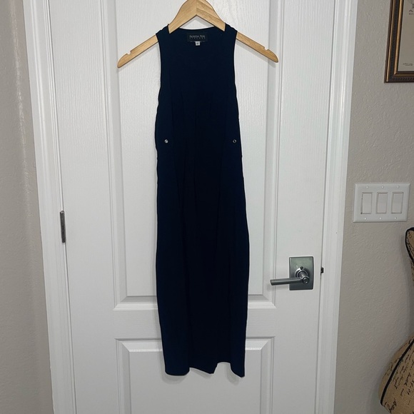 PATRITZIA PEPE Stretch Sheath Dress Silver Grommet Sporty Stretch Fabric Small - Picture 2 of 7